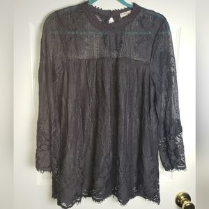 Chance or Fate Lacy High Neck Sheer Lace Blouse